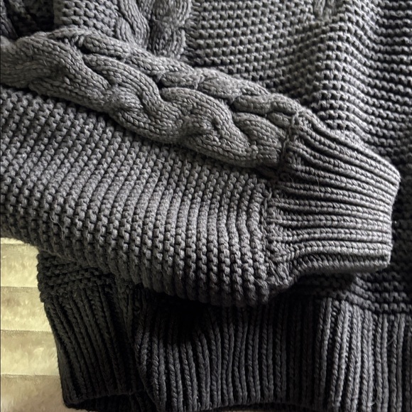 Bardot Charcoal Knit Zip Sweater - Picture 3 of 4